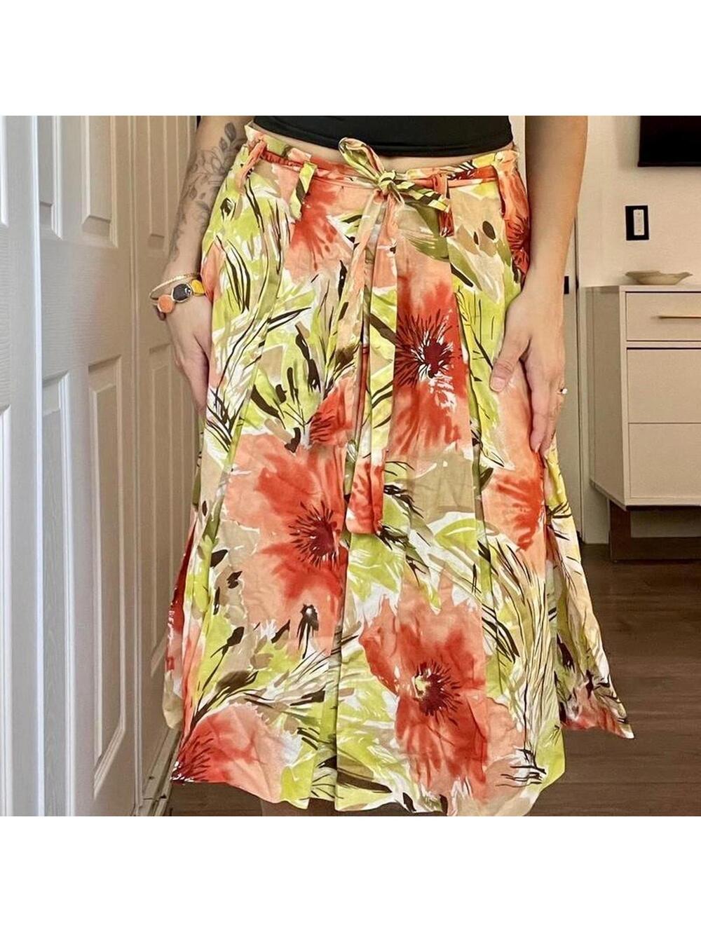 Floral Midi Skirt